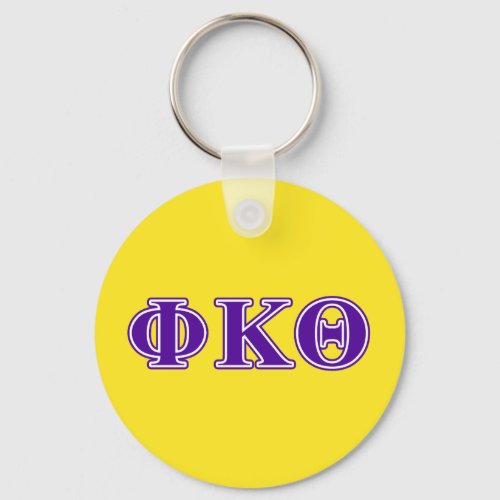 Phi Kappa Theta Purple Letters Keychain