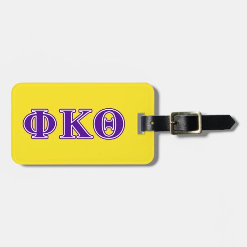 Phi Kappa Theta Purple Letters Luggage Tag