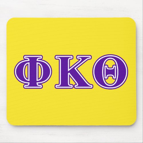 Phi Kappa Theta Purple Letters Mouse Pad