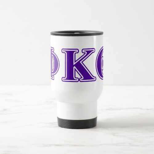 Phi Kappa Theta Purple Letters Travel Mug