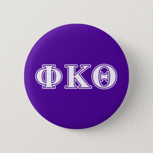 Phi Kappa Theta White and Purple Letters Pinback Button