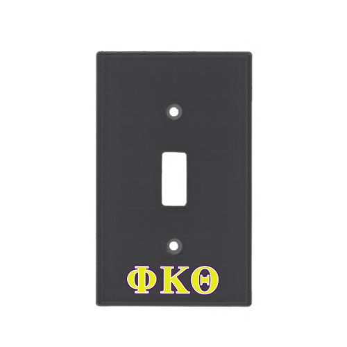 Phi Kappa Theta Yellow and Purple Letters Light Switch Cover