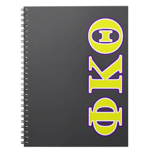 Phi Kappa Theta Yellow and Purple Letters Notebook