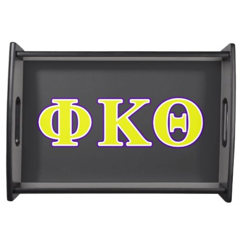 Phi Kappa Theta Yellow and Purple Letters Serving Tray