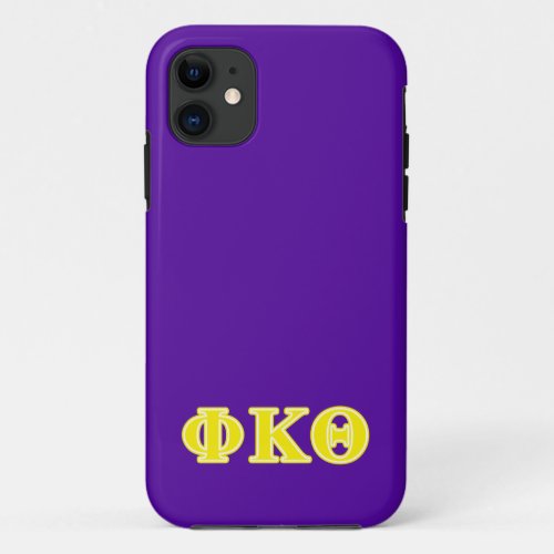 Phi Kappa Theta Yellow Letters iPhone 11 Case