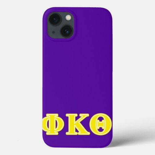 Phi Kappa Theta Yellow Letters iPhone 13 Case