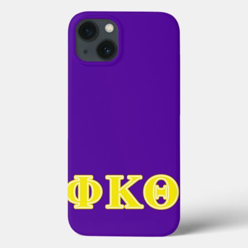Phi Kappa Theta Yellow Letters iPhone 13 Case