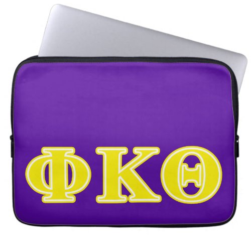 Phi Kappa Theta Yellow Letters Laptop Sleeve