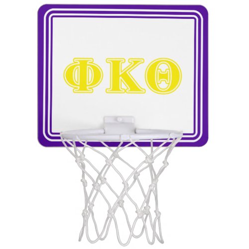 Phi Kappa Theta Yellow Letters Mini Basketball Hoop