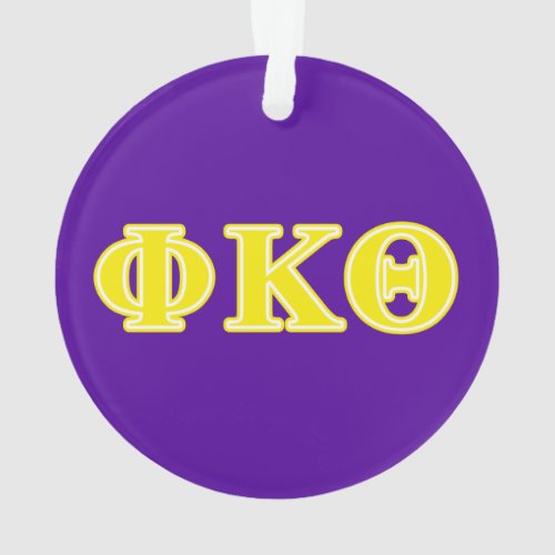 Phi Kappa Theta Yellow Letters Ornament