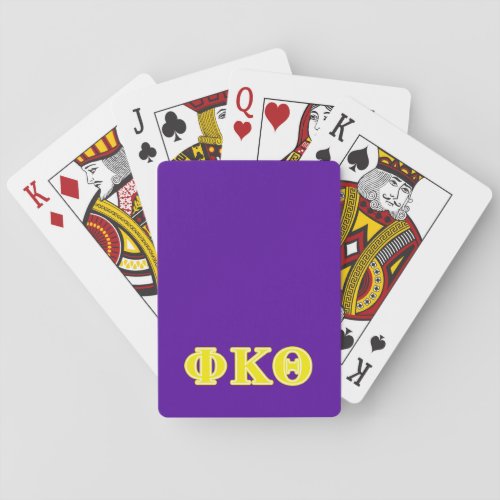 Phi Kappa Theta Yellow Letters Poker Cards