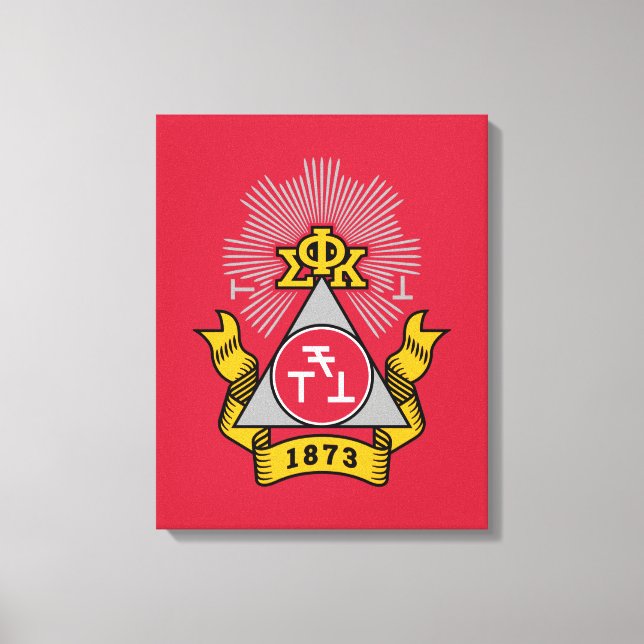 Phi Sigma Kappa Crest Canvas Print (Front)