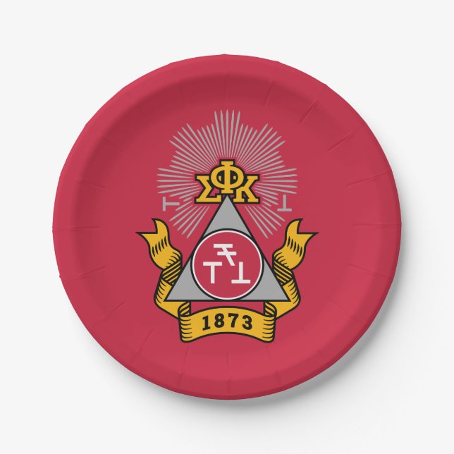 Phi Sigma Kappa Crest Paper Plates (Front)