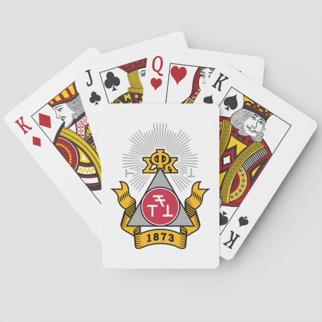 Phi Sigma Kappa Crest Poker Cards (Back)