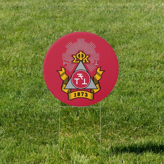 Phi Sigma Kappa Crest Sign (Insitu)