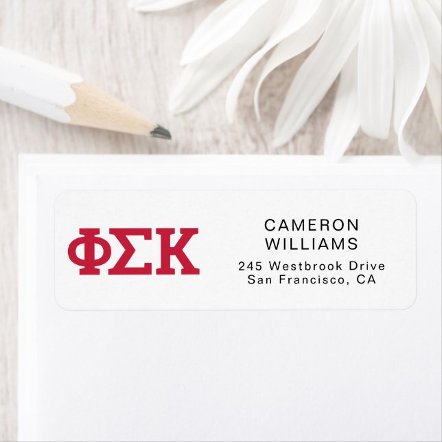 Phi Sigma Kappa Letters Label (Insitu)