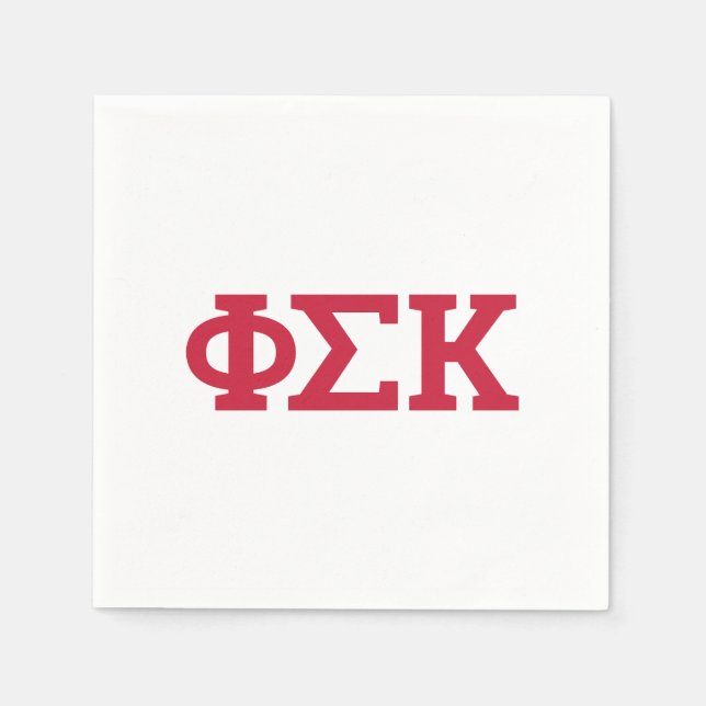 Phi Sigma Kappa Letters Napkins (Front)