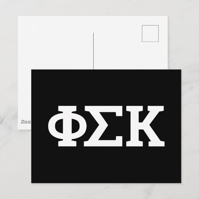 Phi Sigma Kappa Letters Postcard (Front/Back)