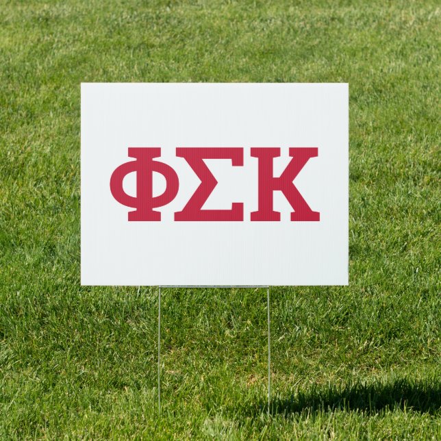 Phi Sigma Kappa Letters Sign (Insitu)