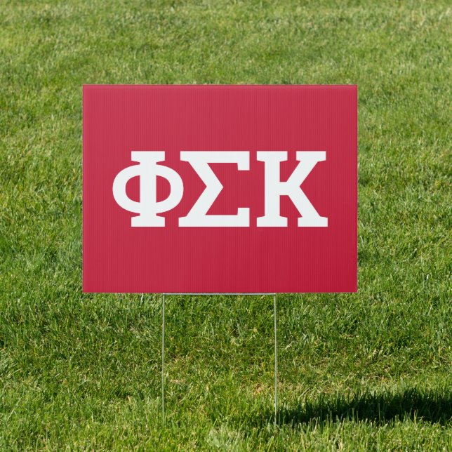 Phi Sigma Kappa Letters Sign (Insitu)