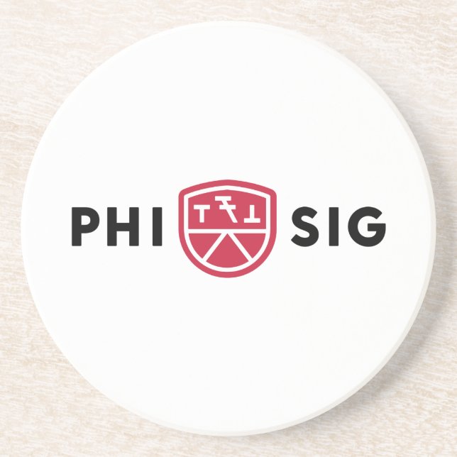 Phi Sigma Kappa Logo Coaster (Front)