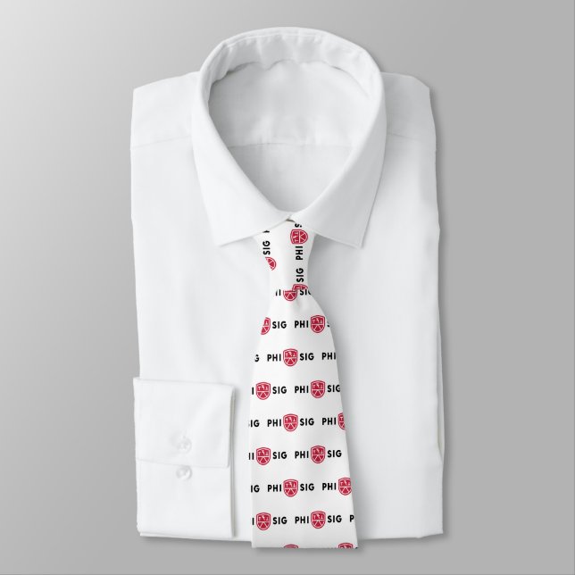 Phi Sigma Kappa Logo Neck Tie (Tied)