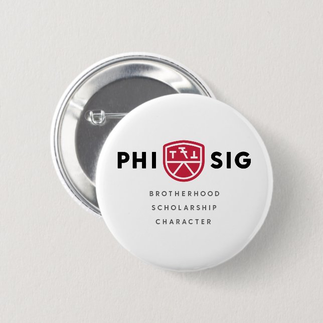 Phi Sigma Kappa Principles Button (Front & Back)