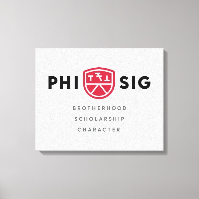 Phi Sigma Kappa Principles Canvas Print (Front)
