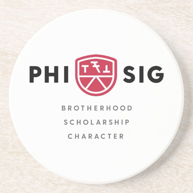 Phi Sigma Kappa Principles Coaster (Front)