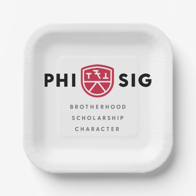 Phi Sigma Kappa Principles Paper Plates (Front)