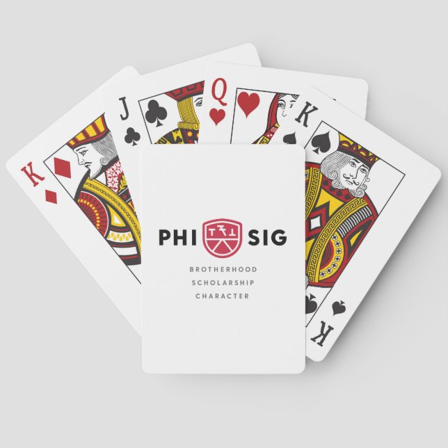 Phi Sigma Kappa Principles Poker Cards (Back)