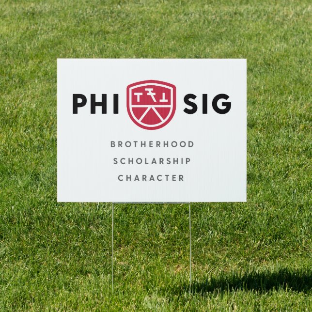 Phi Sigma Kappa Principles Sign (Insitu)