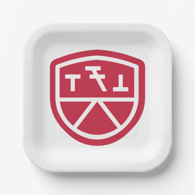 Phi Sigma Kappa Shield Paper Plates (Front)