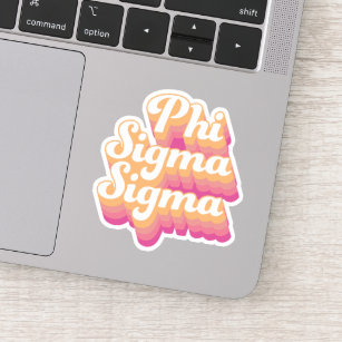 Phi Sigma Sigma   Groovy Script Sticker