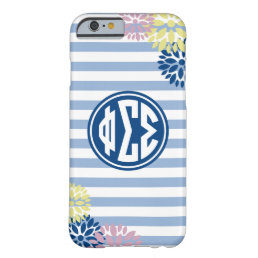 Phi Sigma Sigma | Monogram Stripe Pattern Barely There iPhone 6 Case