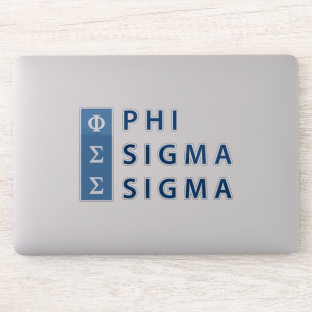 Phi Sigma Sigma Sorority Purple Floral Sticker Sheet Decal Laptop