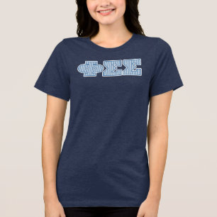 Phi Sigma Sigma Striped Graphic Tri-Blend Shirt