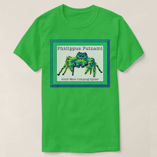 Phidippus Putnami Jumping Spider T-Shirt (Design Front)