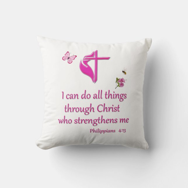 Phiilipeans 4:16  throw pillow (Front)