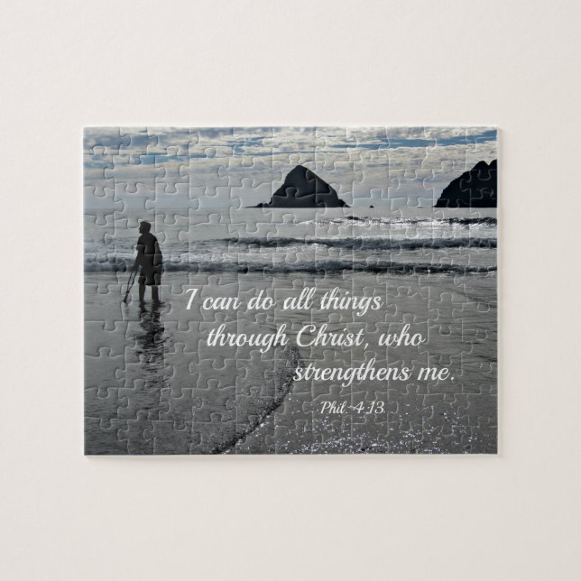 Phil. 4:13 I can do all things through Christ... Jigsaw Puzzle (Horizontal)