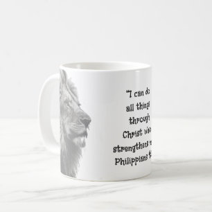 Phil 4:13 Inspirational Bible Scripture Motivation Coffee Mug