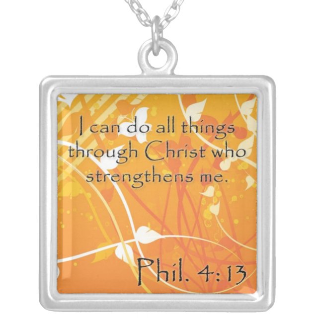 Phil. 4:13 Inspirational Necklace (Front)