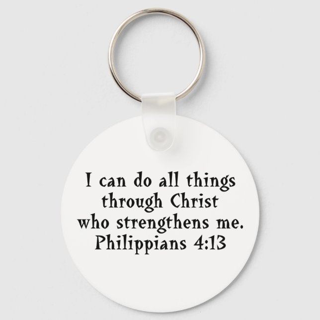 Phil 4:13 scripture keychain (Front)