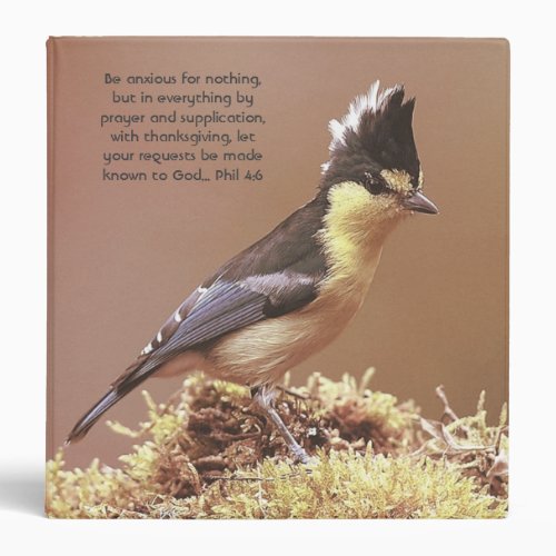 Phil 46 Anxiety Contentment prayer faith 3 Ring Binder