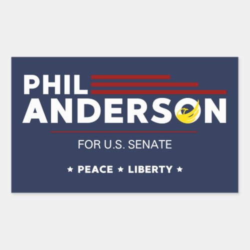 Phil Anderson for US Senate sticker sheet of 4