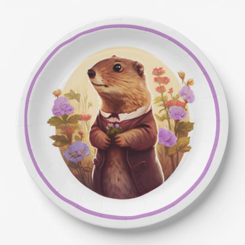 Phil B Groundhog Groundhog Day Party Paper Plates