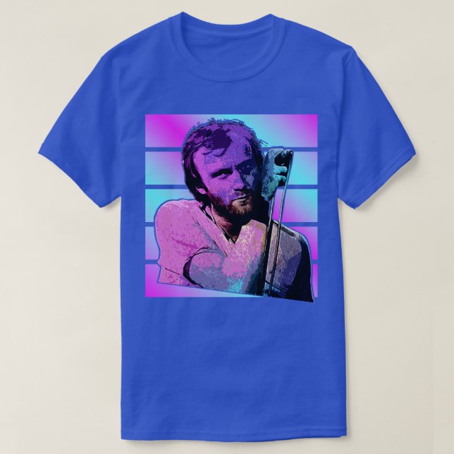 Phil Collins colorful T-Shirt (Design Front)