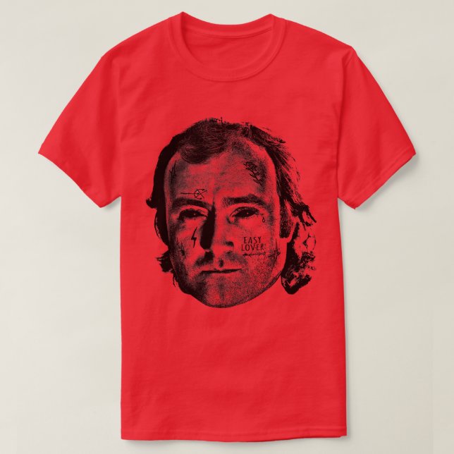 Phil Collins Easy Lover Punksthetic Design T-Shirt (Design Front)