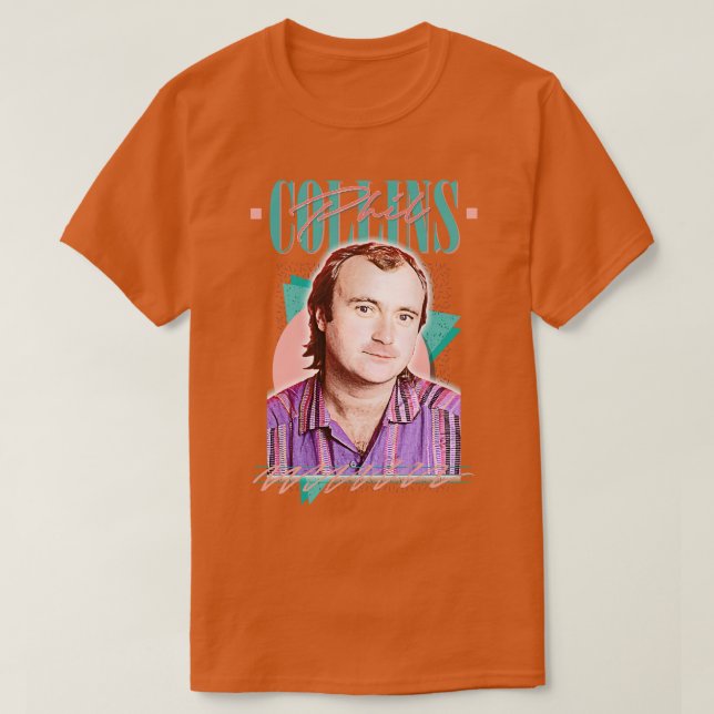 Phil Collins Retro 80s Aesthetic Fan Design Tote T-Shirt (Design Front)