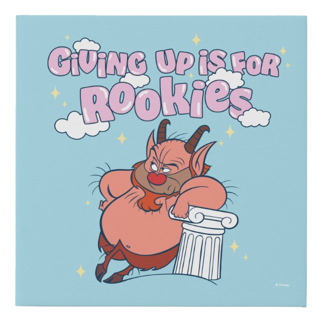 Phil - Giving Up is for Rookies Faux Canvas Print (Front)